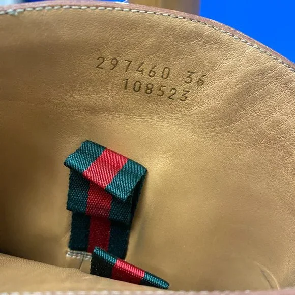 $1150 like New Authentic GUCCI BOULANGER Equestrian Lace-up Boots, size 3 US 6 - Picture 6 of 6